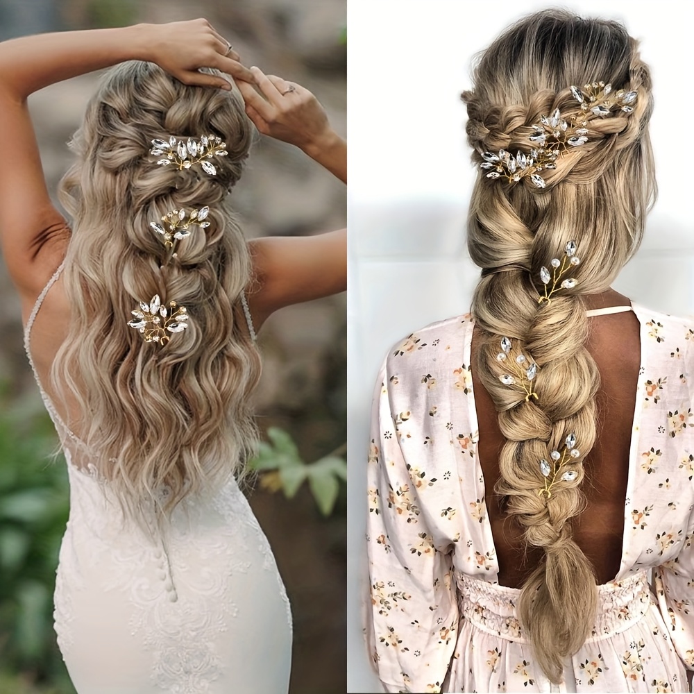 6pcs Bride Wedding Hair Additions, Elegant Headwear